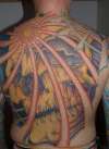 skull back tattoo