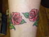 Colorful Roses Anklet tattoo