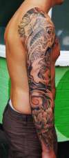 Koi Peony & Lotus Sleeve tattoo