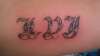 Old English Tattoo Lettering LVJ, Royal Font, trickstattoo 53