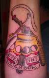 Sailor Jerry ” Love Thy Neighbor” by trickstattoo