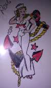 Sailor Jerry Navy Girl w Anchor Trick's Tattoo trickstattoo