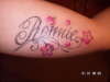 'Ronnie' peach blossoms tattoo