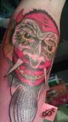 Traditional sailor jerry demon devil tattoo