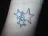 Stars on wrist tattoo