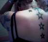 Stars down spine tattoo