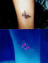 Blacklight Butterfly tattoo