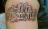 one life no regrets tattoo