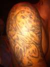 panther half sleeve tattoo