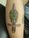 skull dagger tattoo