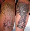 tree hands tattoo