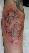 Biomechanical Tear Out on Jade by Trickstattoo 719.445.6996