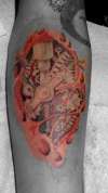 Biomechanical Tear Out Tattoo by Trickstattoo, best coolest neat