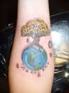 Greatful Growing world tattoo