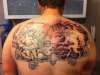 My back tattoo after the third session