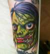 Zombie Head Tattoo