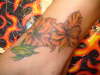 warm flowers tattoo