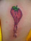 bleeding strawberry tattoo