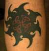 Tribal/Celtic fusion sun tattoo