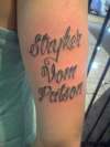 lettering tattoo