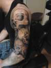 skull sleeve tattoo