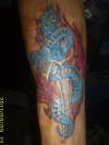 Cover up scarring (after color) tattoo