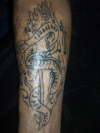Cover up scarring ( before color) tattoo