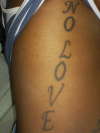 No Love tattoo