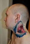 Shark Neck tattoo