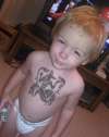 Tribal tattoo on my god son, kids with tattoos