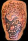 Twisted Metal II Clown tattoo
