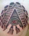 all seeing eye/illuminatus tattoo