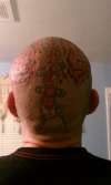 back of head tattoo