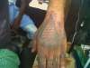 pyramid on hand tattoo