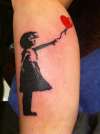 Banksy Balloon tattoo
