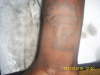 Initial P w/ Hundred inside (part 1 of 2) tattoo