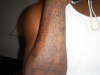 Respect w/ Flames and Bricks (arm 1 of 2 ) tattoo