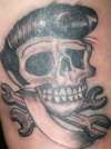 Rockabilly bonehead tattoo