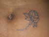 Rose on Stomach tattoo