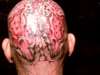 back of head tattoo