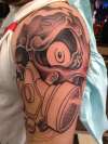 gas mask tattoo