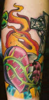 scared heart tattoo