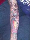 one side of sleeve tattoo