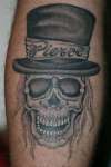 skull w/ hat tattoo