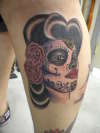 sugarskull face tattoo