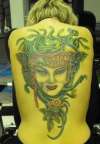 Medusa on Back tattoo