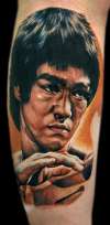 My Bruce Lee portrait by Cecil Porter tattoo