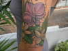 Orange Blossoms and Orchids tattoo