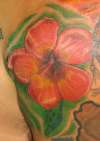 Red Flower tattoo