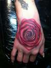 Rose hand tattoo